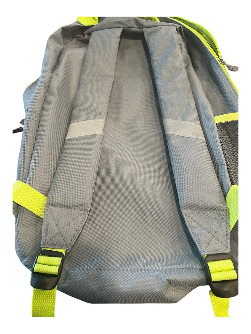 Gray and Neon Yellow Accent Backpack for Men